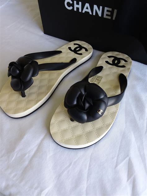 chanel flip flops with flower price|chanel flip flops 2024.